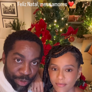 Taís Araújo e Lázaro Ramos deixaram uma mensagem natalina aos fãs