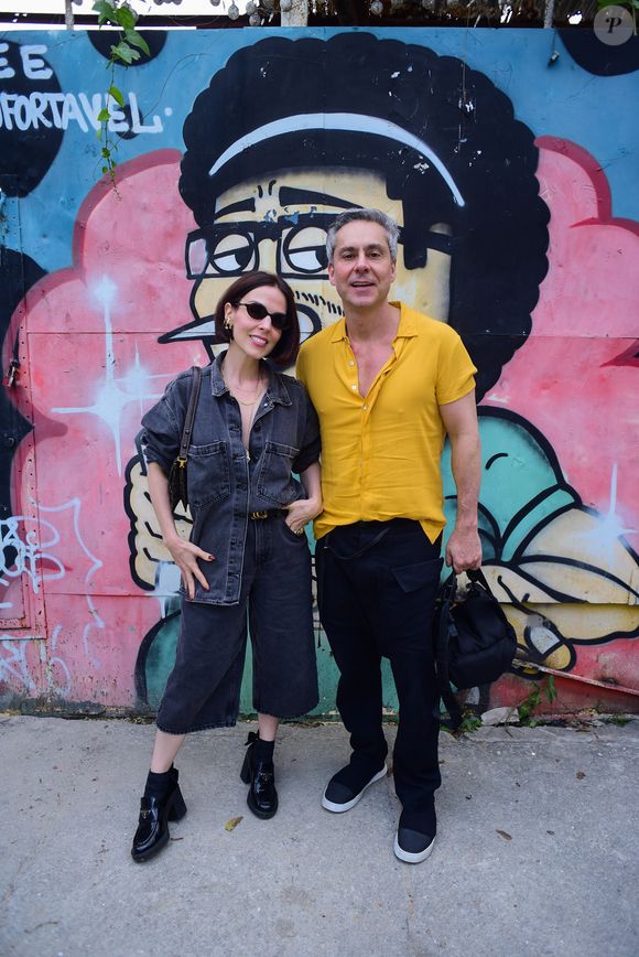 Alexandre Nero e a mulher, Karen Brusttolin, na festa de aniversário de Humberto Carrão