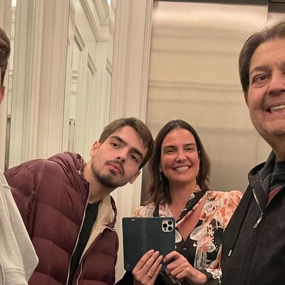 Esposa de Faustão e mãe de João Guilherme Silva e Rodrigo, Luciana Cardoso não esteve presente no hospital