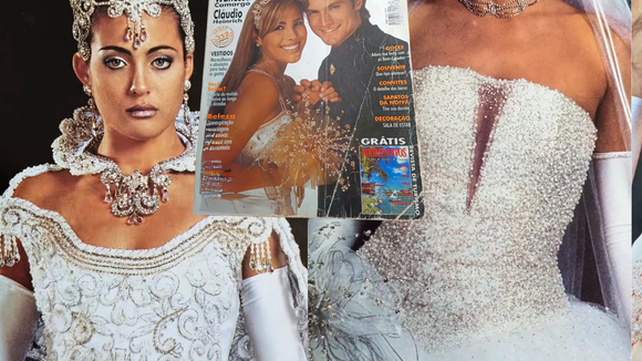 Como era a moda noiva em 2002? 10 vestidos de casamento nada óbvios que são pura nostalgia em revista que tinha Wanessa Camargo e paquito da Xuxa na capa