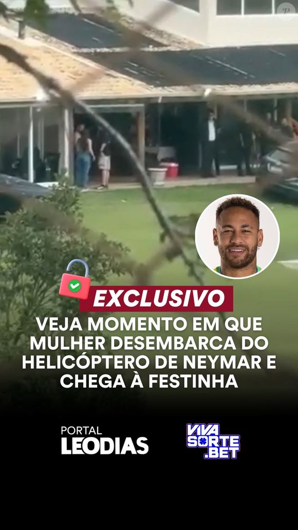 Neymar: o helicóptero que pertence ao jogador foi visto estacionado no heliponto de uma chácara, que sediou uma resenha com muitas convidadas femininas nesta segunda-feira (10)