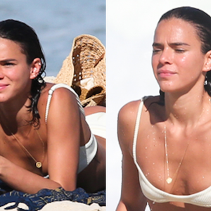 De biquíni branco, Bruna Marquezine exibe corpo sarado e dá um mergulho em dia de praia. Fotos!