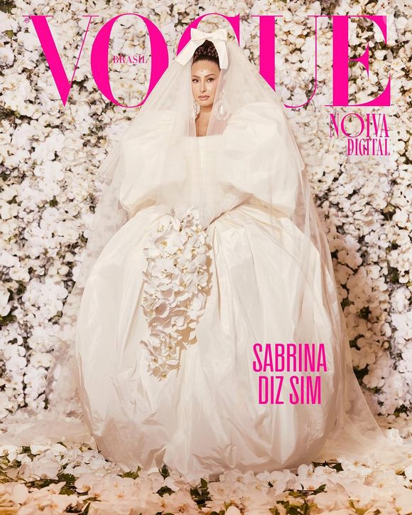 Vestido de noiva de Sabrina Sato em casamento com Nicolas Prattes foi divulgado em primeira mão pela revista Vogue
