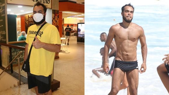 Quem também perdeu 35 kg apenas com dieta e muita musculação foi Francisco Gil, filho de Preta Gil