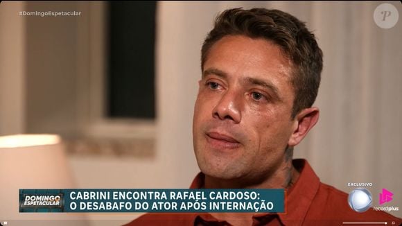 Rafael Cardoso contou ter decidido se internar por conta própria