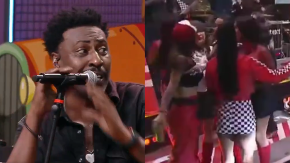 ‘A Fazenda': visivelmente constrangido, cantor do grupo Pixote abandona show no reality após confusão generalizada entre peoas