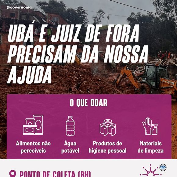 Como ajudar as vítimas das enchentes em Minas Gerais? Governo do estado recebe doações através do Serviço Social Autônomo (Servas)