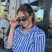 Isabelle Drummond redefine o 'quiet luxury': após final de gravações de 'Coração Acelerado', a intérprete de Naiane aposta em looks 'comfy' com bolsa Dior de R$ 32 mil e short de poá da Adidas de quase R$ 400; veja raio-X em viagem nos EUA