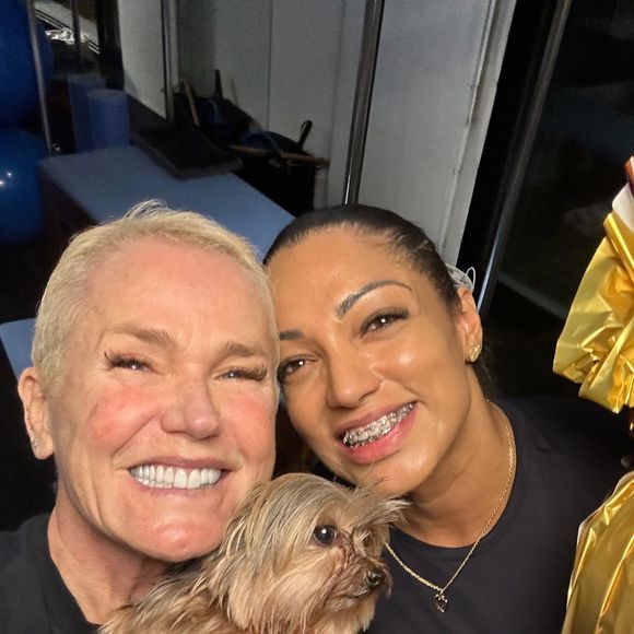 Xuxa Meneghel conta com a ajuda da personal trainer Vanessa Barbosa para melhorar seu desempenho nos treinos