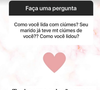 Ticiane Pinheiro abriu uma caixinha de perguntas no seu story do Instagram.
