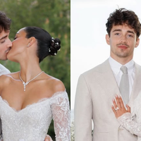 Vestido de noiva sereia e passeio em Ferrari de 200 milhões: + de 15 fotos do casamento de luxo do piloto Charles Leclerc com Alexandra Saint-Mleux em Mônaco