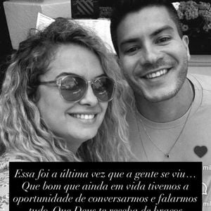 Arthur Aguiar também se despediu emocionado da amiga e ex-namorada Lua Blanco