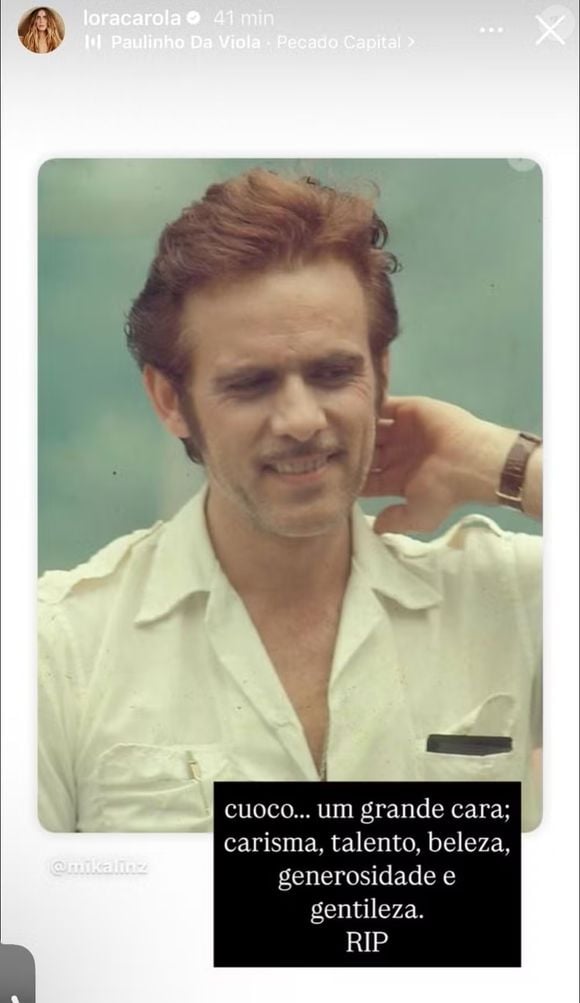 Carolina Dieckmann homenageou Francisco Cuoco no Instagram