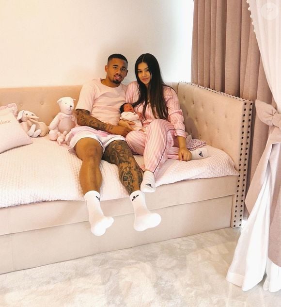 Gabriel Jesus e Raiane Lima estão à espera do segundo filho