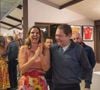 Faustão cantou parabéns ao lado de Luciana Cardoso