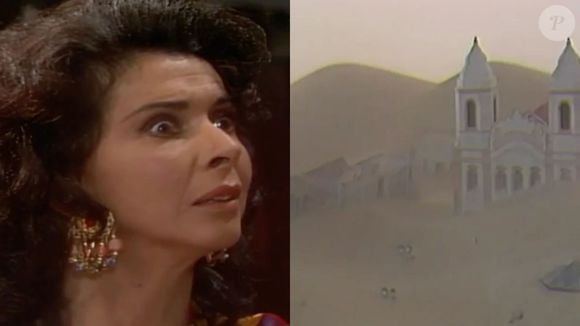 Qual é o fim de Santana do Agreste na novela 'Tieta'? Após saída de Tieta (Betty Faria), cidade sofre com tempestade de areia