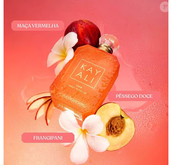 Com notas de pêssego, toranja rosa e jasmim, o novo Eden Sweet Peach | 35 amplia a coleção da Kayali e promete ser destaque entre os lançamentos da temporada.