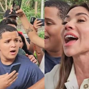 Patrícia Abravanel foi recebida na Globo com muita animação entre os fãs