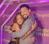 Aline e Vinícius, eliminados do 'BBB 25', deram abraço caloroso no meio da imprensa na TV Globo