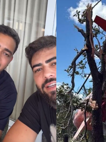 Helicóptero de Henrique e Juliano sofre acidente em fazenda no Tocantins e dupla atualiza estado do pai; assista