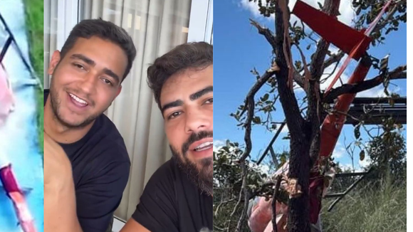 Helicóptero de Henrique e Juliano sofre acidente em fazenda no Tocantins e dupla atualiza estado do pai; assista