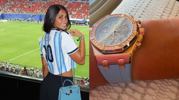 Audemars Piguet de R$ 242 mil usado por Antonela Roccuzzo não é único; veja relógios milionários da esposa de Messi, craque da Copa 2026