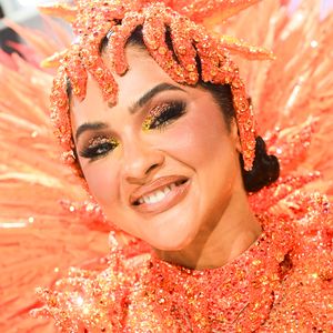 Maquiagem de Mileide Mihaile em desfile da Unidos da Tijuca também foi um show à parte