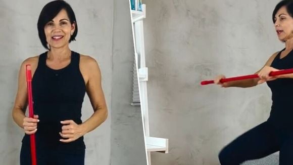Bete Correia, personal trainer: 'Esta rotina simples e acessível, composta por três exercícios com o cabo de uma vassoura, vai ajudar você a fortalecer as pernas e melhorar o equilíbrio'