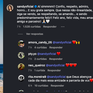 Sandy roubou a cena ao postar uma mensagem carinhosa de aniversário para o ex-marido, Lucas Lima