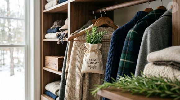 Plantas aromáticas como o alecrim podem cumprir uma função dupla: perfumar as roupas e deixar um aroma agradável no ambiente