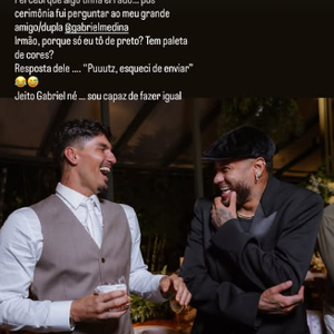 Neymar comete gafe no casamento de Gabriel Medina e se diverte nas redes sociais