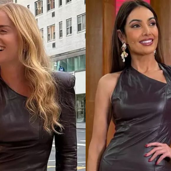 Em junho, Angélica postou foto usando um vestido de couro na cor de vinho amarronzado, batizado de pinot noir, da marca FIG. Em outubro, Patrícia usou a mesma peça para apresentar o 'Encontro', na TV Globo