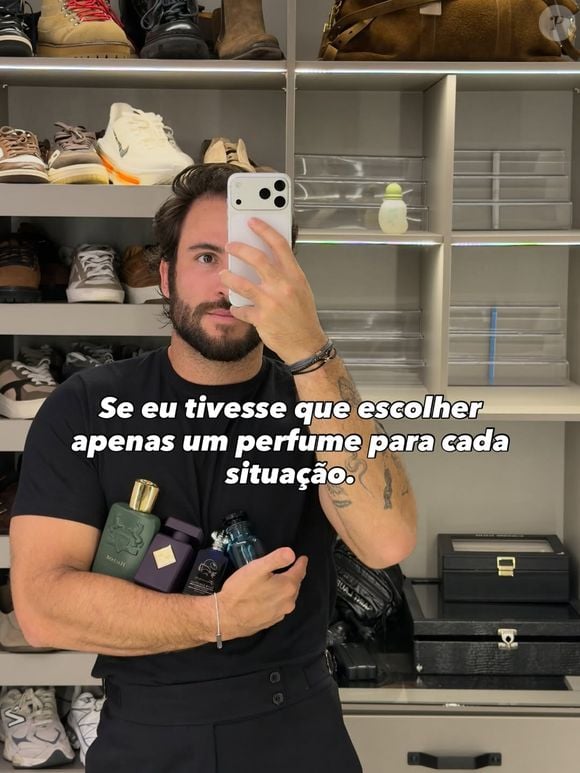 O criador de conteúdo de moda masculina Gustavo Balbi publicou em seu perfil a lista 'Se eu tivesse que escolher apenas um perfume para cada situação'
