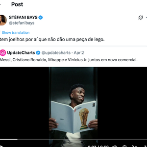 "E tem joelhos por aí que não dão uma peça de lego", disparou a Stéfani Bays, se referindo às constantes lesões de Neymar