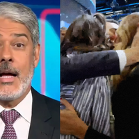 César Tralli chegou chegando com direito a beijo na esposa Ticiane Pinheiro da Record e substituto de Bonner no JN leva ‘boicote’ da TV Globo