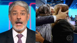 César Tralli chegou chegando com direito a beijo na esposa Ticiane Pinheiro da Record e substituto de Bonner no JN leva ‘boicote’ da TV Globo