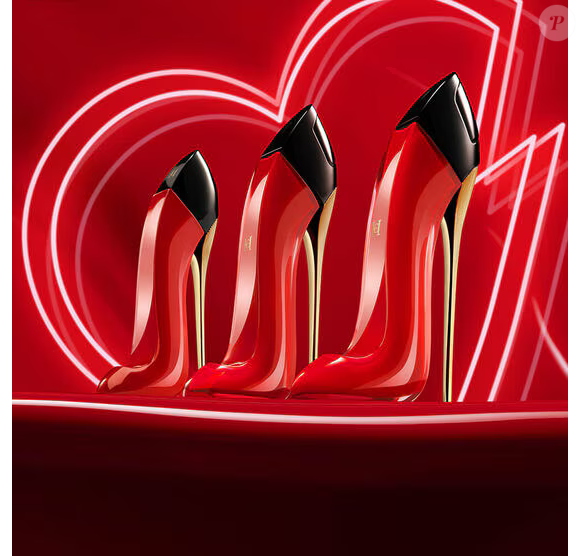 O icônico frasco de scarpin vermelho faz de Very Good Girl um dos perfumes mais desejados por quem ama fragrâncias glamourosas e cheias de personalidade