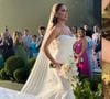 Véu glamouroso e brilho ousado! Camila Ângelo impressiona com dois vestidos luxuosos em novo casamento com Hulk; veja fotos