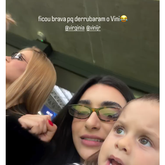 "Eu vou bater nos meninos. Eles estão batendo no Vini. Vou bater neles", disparou a filha de Virgínia Fonseca