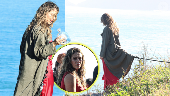 Na beira do penhasco com garrafa na mão! Destino DRAMÁTICO de Heleninha em ‘Vale Tudo’ é revelado em fotos de gravação