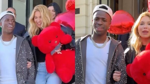 'Para de gritar': discreto, Vini Jr. tem reação inusitada em 1ª aparição pública após pedido de namoro a Virgínia Fonseca