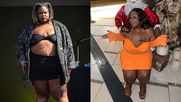Antes e depois de MC Carol de Niterói: a cantora de funk já vem em um longo processo de emagrecimento e, neste ano, perdeu ainda mais peso