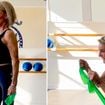 Liz Hilliard, treinadora de 72 anos: 'Meu exercício favorito para trabalhar todos os grupos musculares, das pernas ao tronco, é o agachamento com flexão de bíceps'