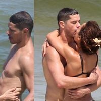 De biquíni marrom, namorada de José Loreto, Fernanda Marques beija ator e esquenta clima em dia de praia no Rio. Veja 20 fotos!