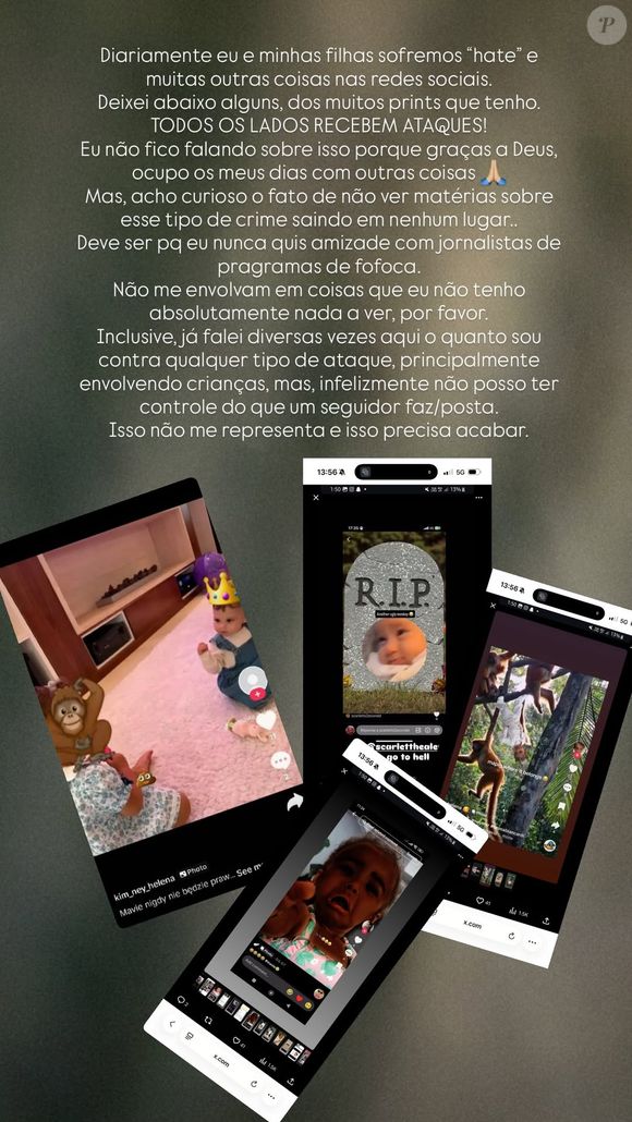 Bruna Biancardi alfinetou Leo Dias sem citar o nome do jornalista ao expor ataques racistas à filha com Neymar