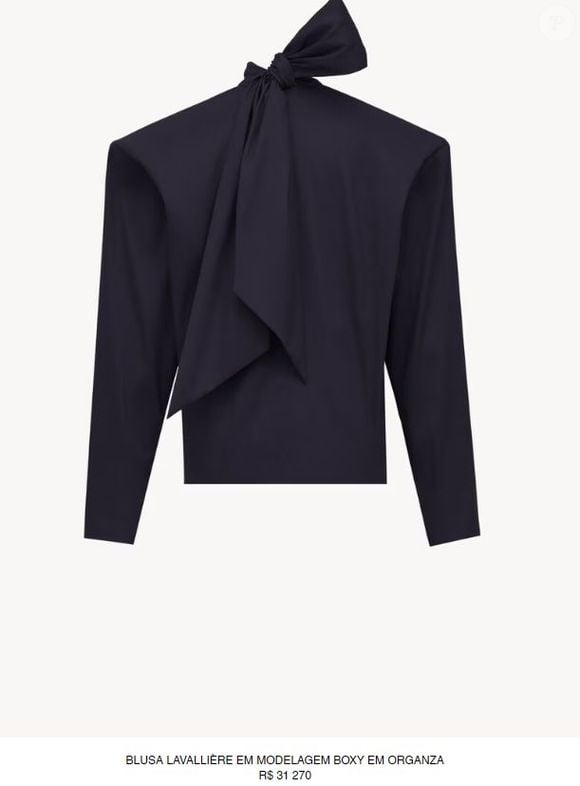 A blusa usada por Sabrina Sato é feita em organza