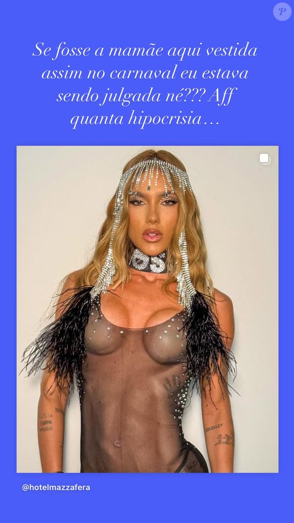 Andressa Urach criticou o vestido de Virgínia Fonseca