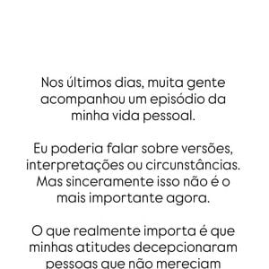 Arlindinho se pronunciou pela primeira vez após ser flagrado deixando uma casa de swing no Rio de Janeiro. Em desabafo, o cantor pediu desculpas públicas a Erika Januza, admitiu ter decepcionado a atriz e afirmou que está buscando amadurecimento. Confira o pronunciamento completo
