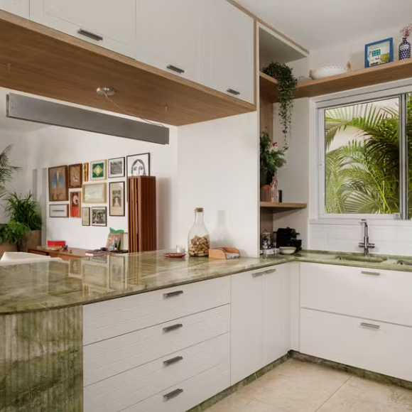 Linda cozinha decorada na casa de Alice Wegmann