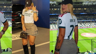 Camisa de Vini Jr., botas de cano alto e Hermès de R$ 50 mil: o look fashionista de Virgínia para prestigiar o 'mozão' após críticas da torcida do Real Madrid